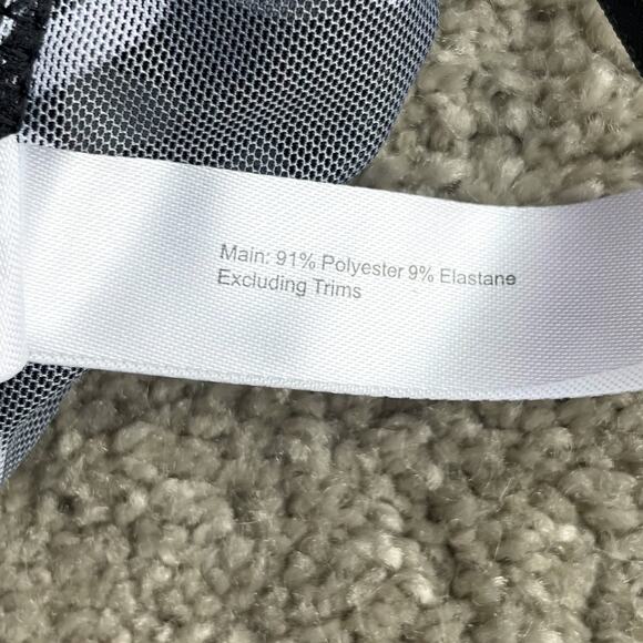 ASOS Womens Skirt 4 Black White Floral Mesh Swim Coverup Sheer Festival Beach - Picture 9 of 9